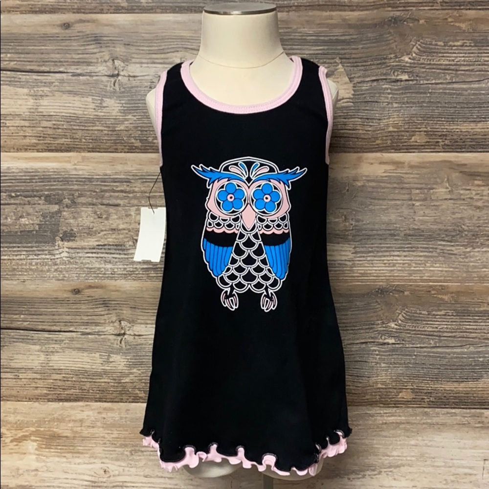 Too Fast Hoot Pink Baby Ruffle Tank Dress NWT